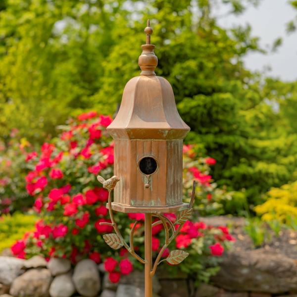 Backyard Birding |  64" Iron Antique Copper Birdhouse Stake Backyard Birding Backyard Birding