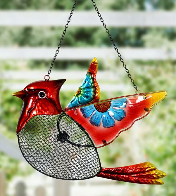 Backyard Birding |  Cardinal Mesh Wild Bird Seed Feeder Backyard Birding Backyard Birding