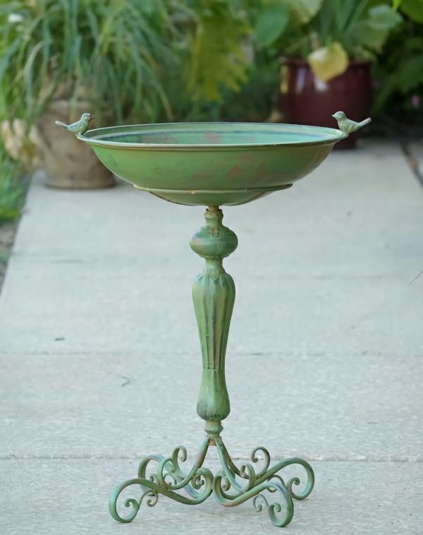 Backyard Birding |  Classic Pedestal Bird Bath – Green Backyard Birding Backyard Birding