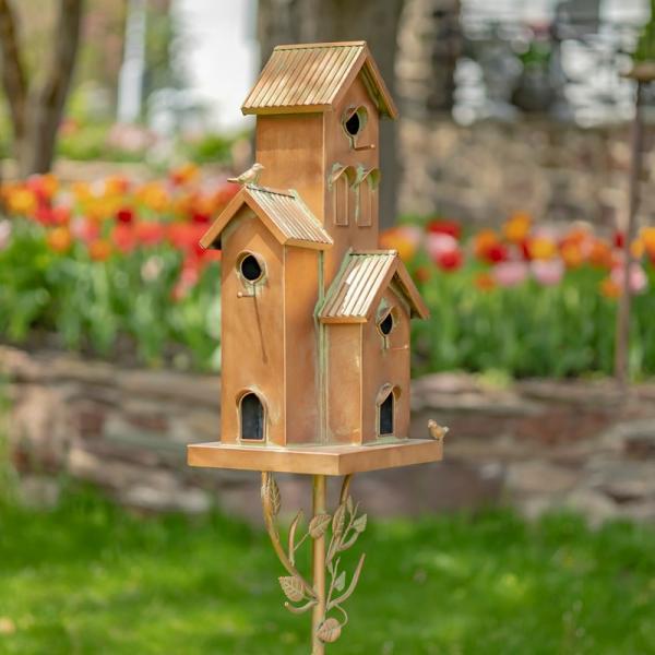 Backyard Birding |  Copper Finish Condo Birdhouse Stake Backyard Birding Backyard Birding