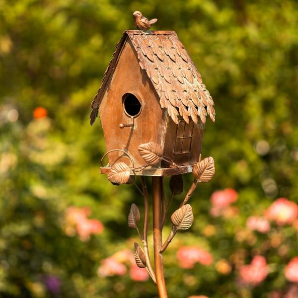 Backyard Birding |  Cottage Style Country Birdhouse Stake Backyard Birding Backyard Birding