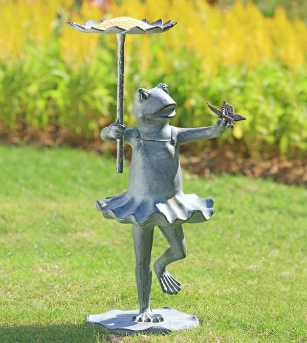 Backyard Birding |  Frog Ballerina W/Butterfly Birdfeeder Backyard Birding Backyard Birding