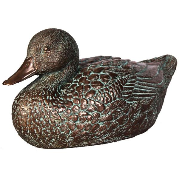 Garden Accents |  16.5" Female Mallard Duck Sculpture – Bronze Finish Garden Garden Accents