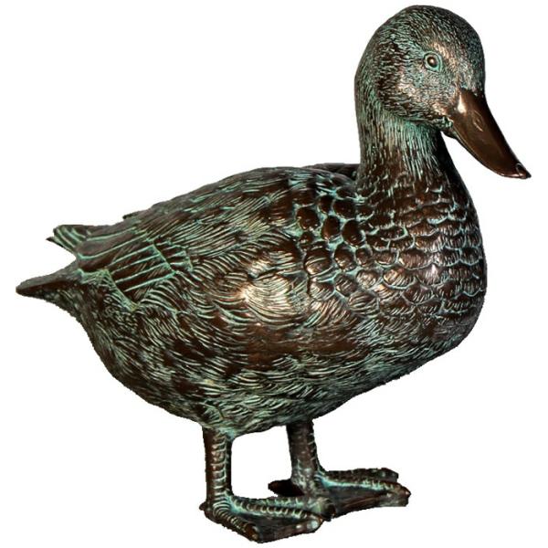 Garden Accents |  16.5" Male Mallard Duck Sculpture – Bronze Finish Garden Garden Accents