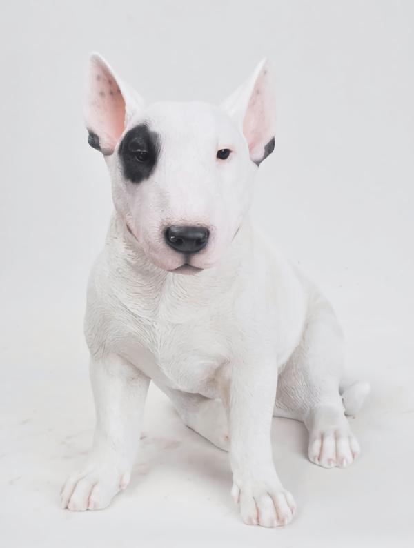 Garden Accents |  16" Bull Terrier Statue "Ultra-Realistic" Garden Garden Accents