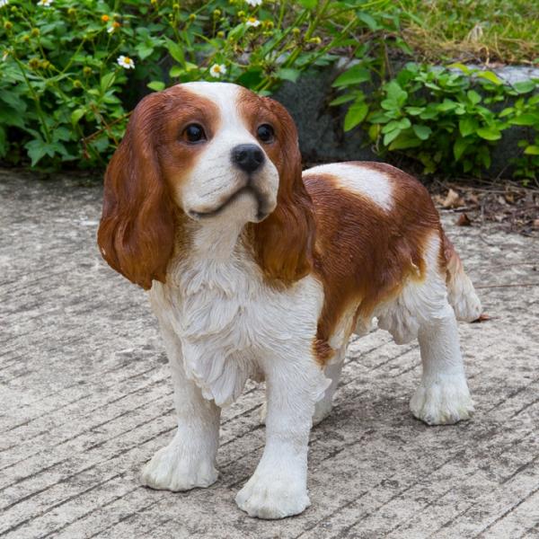 Garden Accents |  17" King Charles Spaniel Statue "Ultra-Realistic" Garden Garden Accents