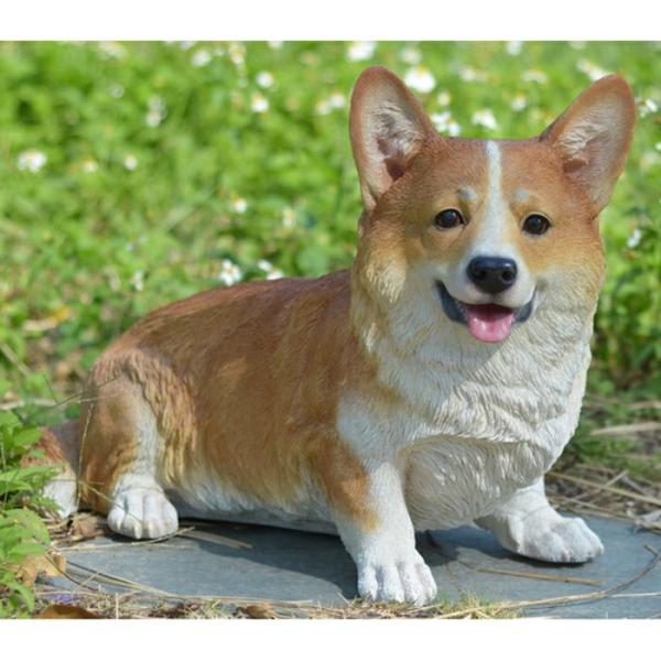 Garden Accents |  19" Corgi Dog Statue "Ultra-Realistic" Garden Garden Accents