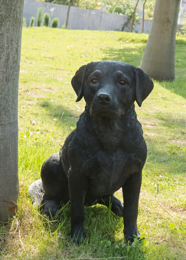 Garden Accents |  21" Black Lab Statue "Ultra-Realistic" Garden Garden Accents