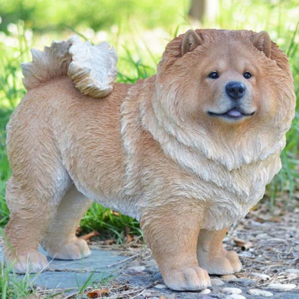 Garden Accents |  22" Standing Chow Chow Statue "Ultra-Realistic" Garden Garden Accents