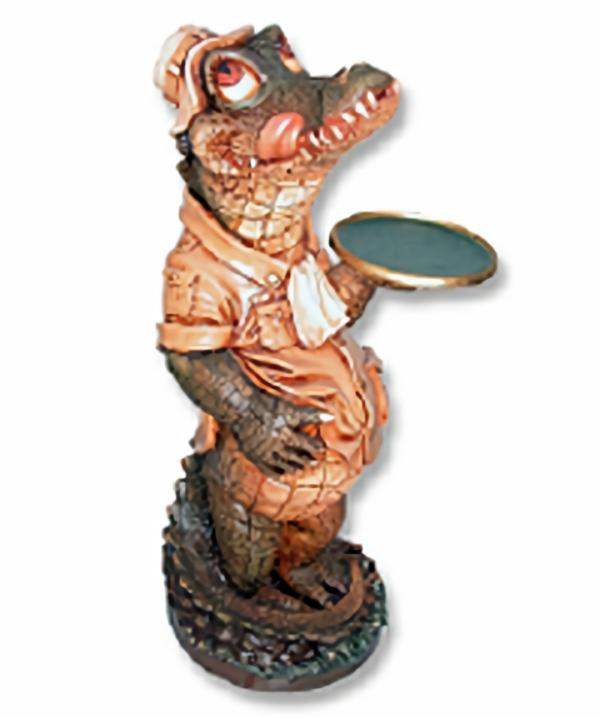 Garden Accents |  23" Crocodile Butler Decor Garden Garden Accents