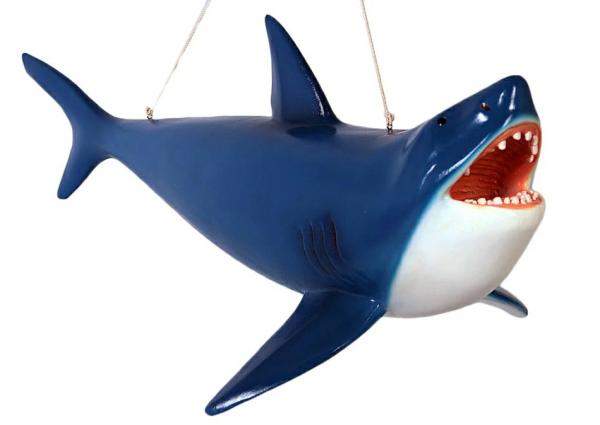 Garden Accents |  30" Large Ceiling Hanging Shark Figure Garden Garden Accents