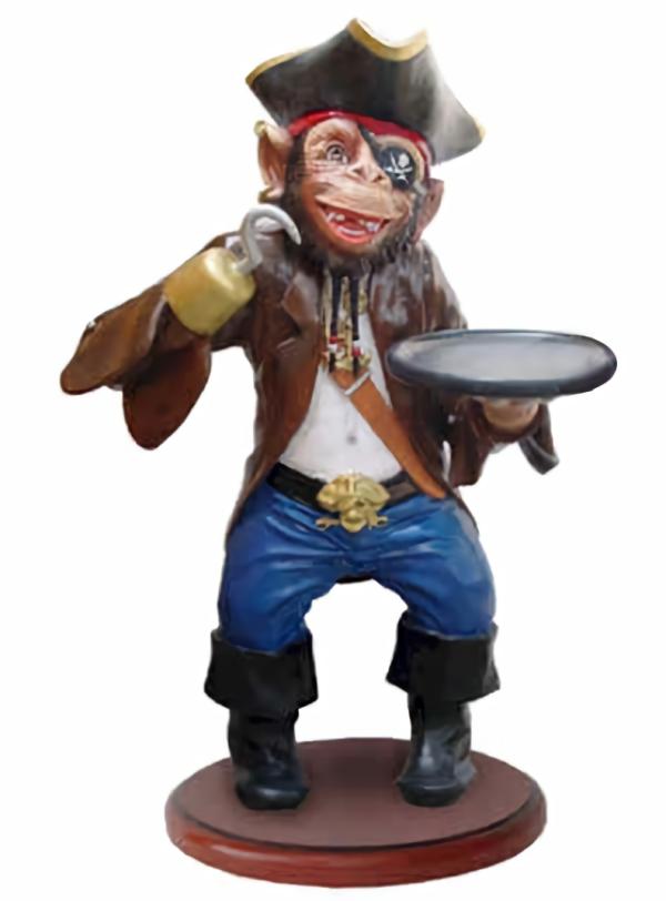 Garden Accents |  35" Pirate Monkey Butler Garden Garden Accents