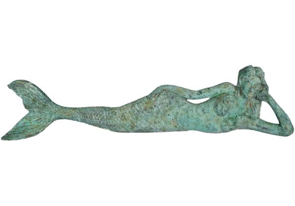 Garden Accents |  39" Dreamy Mermaid Lying Statue – Shipwreck Finish Garden Garden Accents