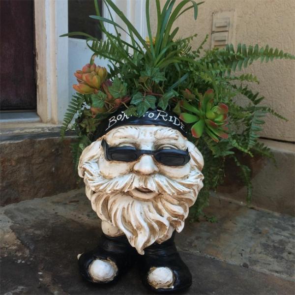 Garden Accents |  Biker Face Planter – Antique Finish Garden Garden Accents