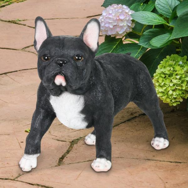 Garden Accents |  Black French Bulldog Statue Garden Garden Accents