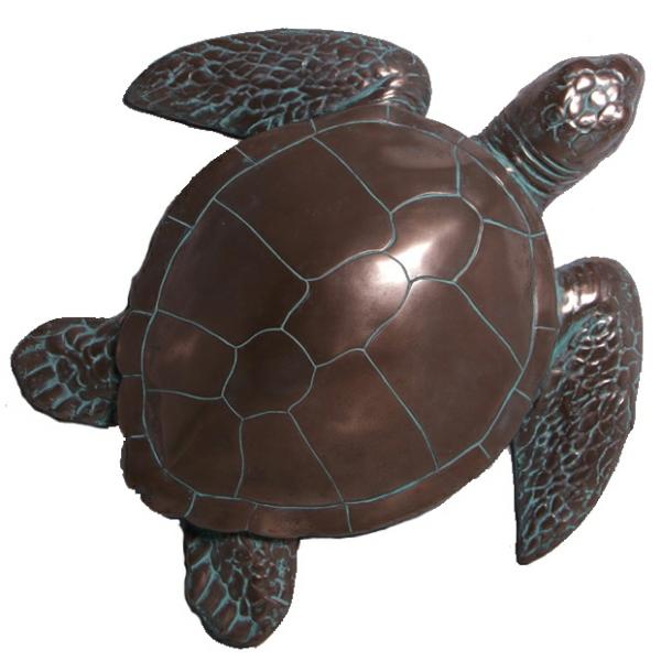 Garden Accents |  Bronze Finish Sea Turtle Wall Decor Garden Garden Accents