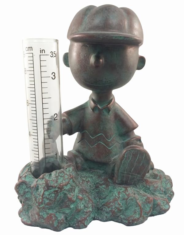 Garden Accents |  Charlie Brown Rain Gauge – Patina Bronze Garden Garden Accents