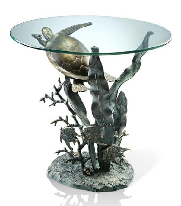 Garden Accents |  Deep Sea Turtle Table Garden Garden Accents