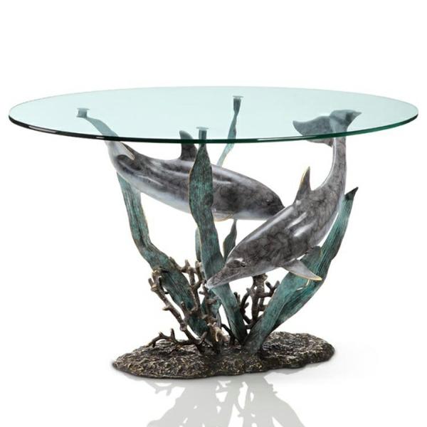 Garden Accents |  Dolphin Duet Coffee Table Garden Garden Accents