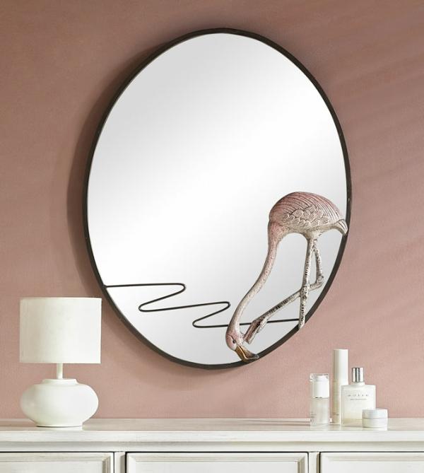 Garden Accents |  Flamingo Wall Mirror Garden Garden Accents