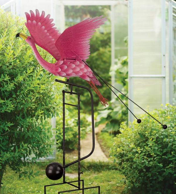 Garden Accents |  Giant Flamingo Rocker Stake Garden Garden Accents