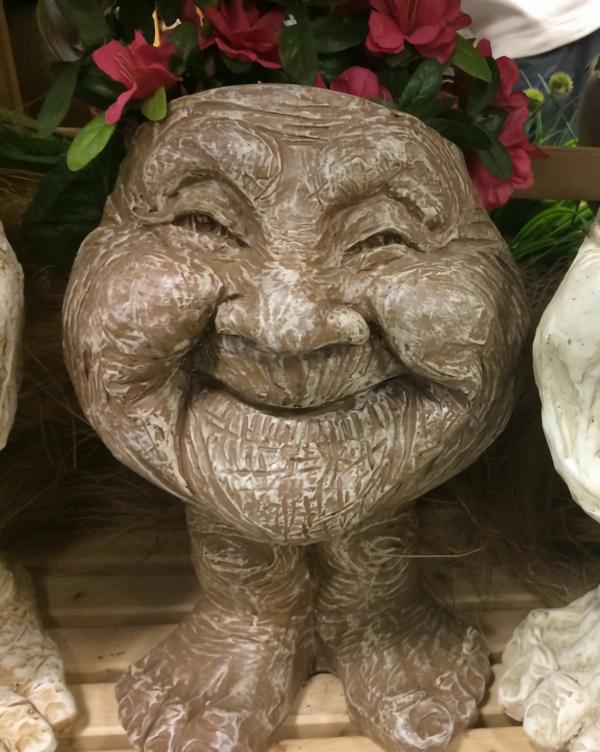 Garden Accents |  Great Aunt Joy Face Planter – Stone Wash Finish Garden Garden Accents