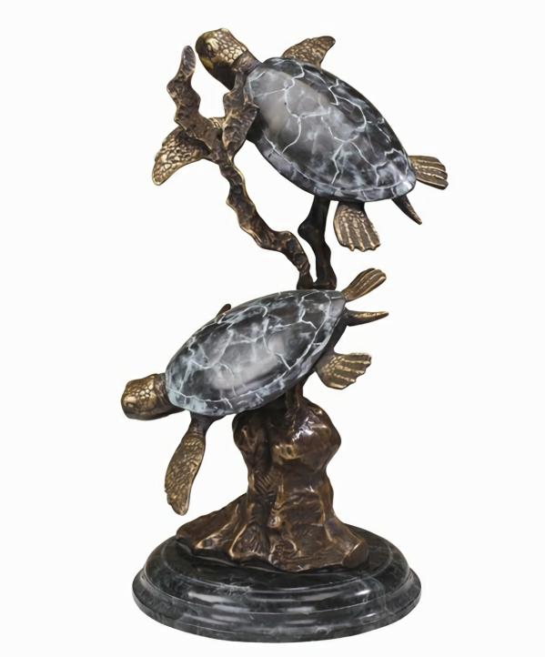 Garden Accents |  Large Sea Turtle Duet Sculpture Garden Garden Accents