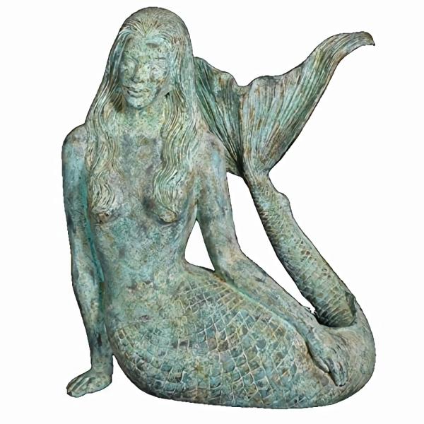 Garden Accents |  Large Sultry Mermaid Statue – Shipwreck Finish Garden Garden Accents