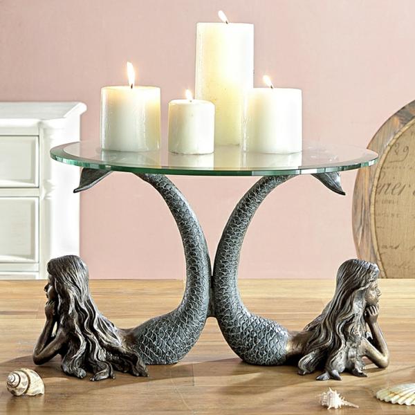 Garden Accents |  Mermaid Duet Candletable Garden Garden Accents