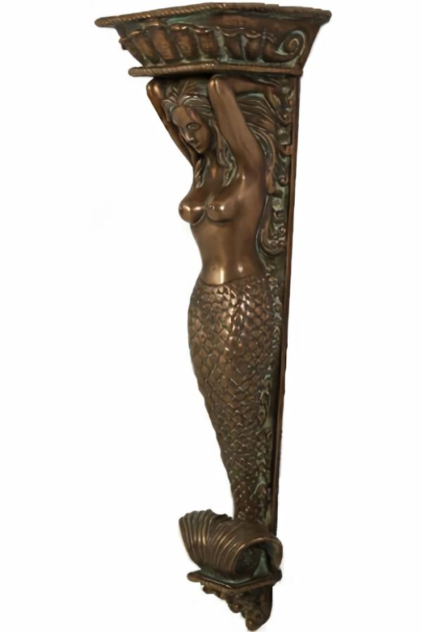 Garden Accents |  Mermaid Nautical Wall Pilaster – Bronze Finish Garden Garden Accents