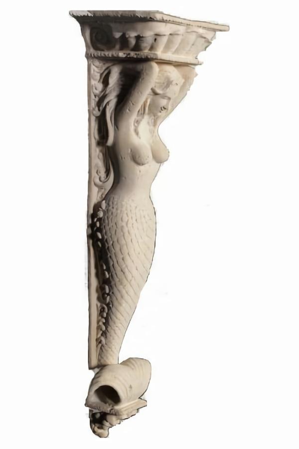 Garden Accents |  Mermaid Nautical Wall Pilaster – Roman Stone Garden Garden Accents