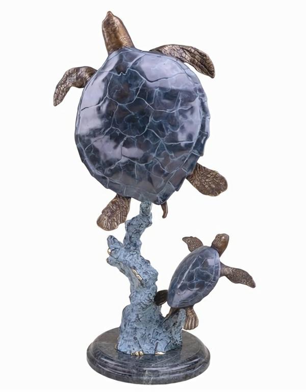 Garden Accents |  Mother & Baby Sea Turtles Statue Garden Garden Accents