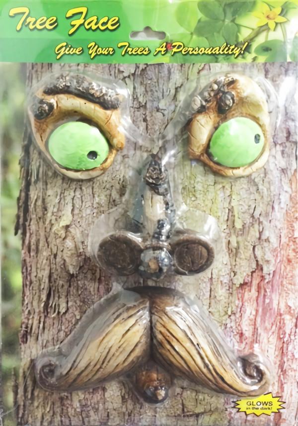 Garden Accents |  Mr. Moustache Tree Face Garden Garden Accents