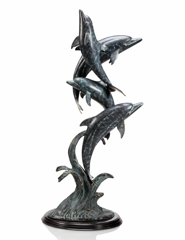 Garden Accents |  Oceanic Ballet Dolphin Quartet Sculpture Garden Garden Accents