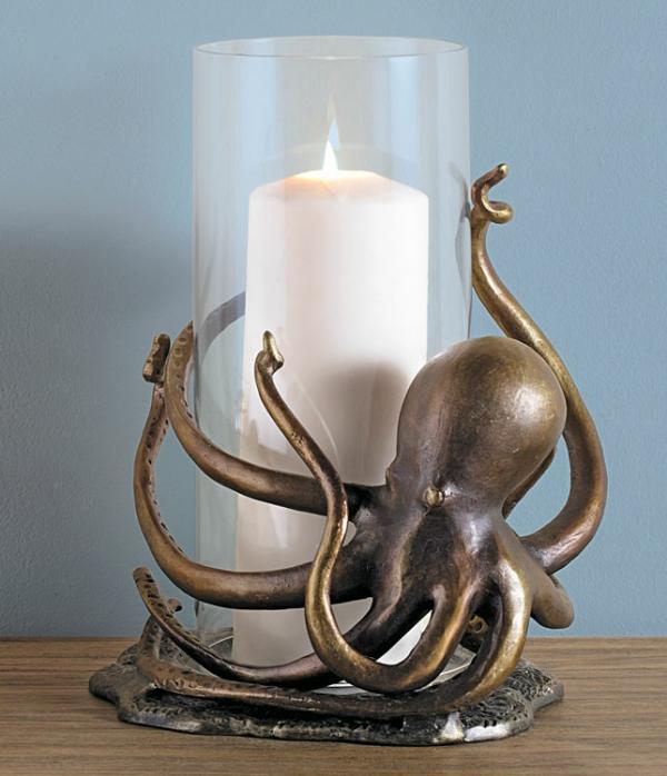 Garden Accents |  Octopus Hurricane Candleholder Garden Garden Accents