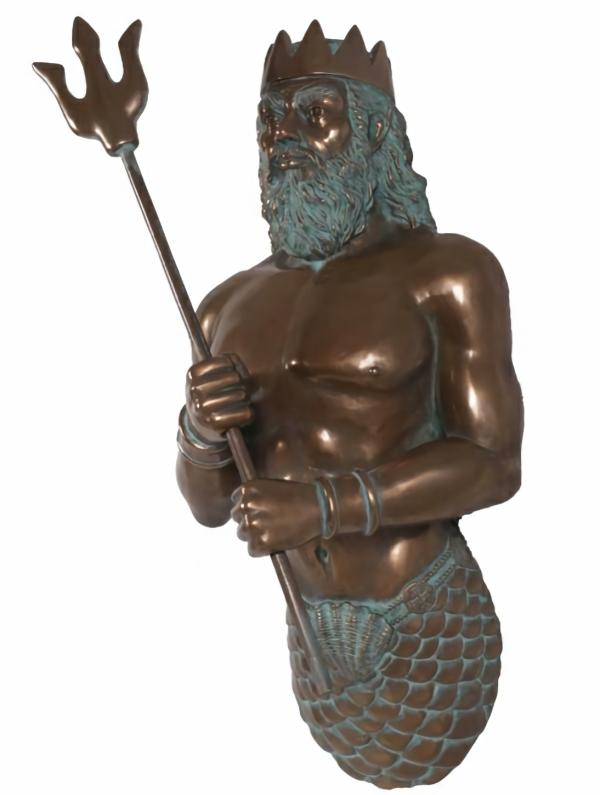 Garden Accents |  Poseidon (Neptune) Wall Decor – Verde Bronze Finish Garden Garden Accents