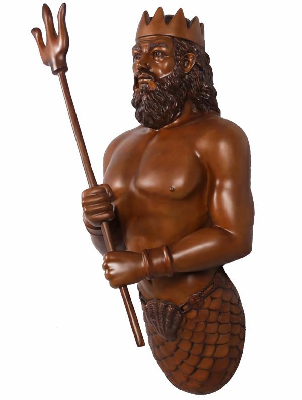 Garden Accents |  Poseidon (Neptune) Wall Decor – Wood Finish Garden Garden Accents