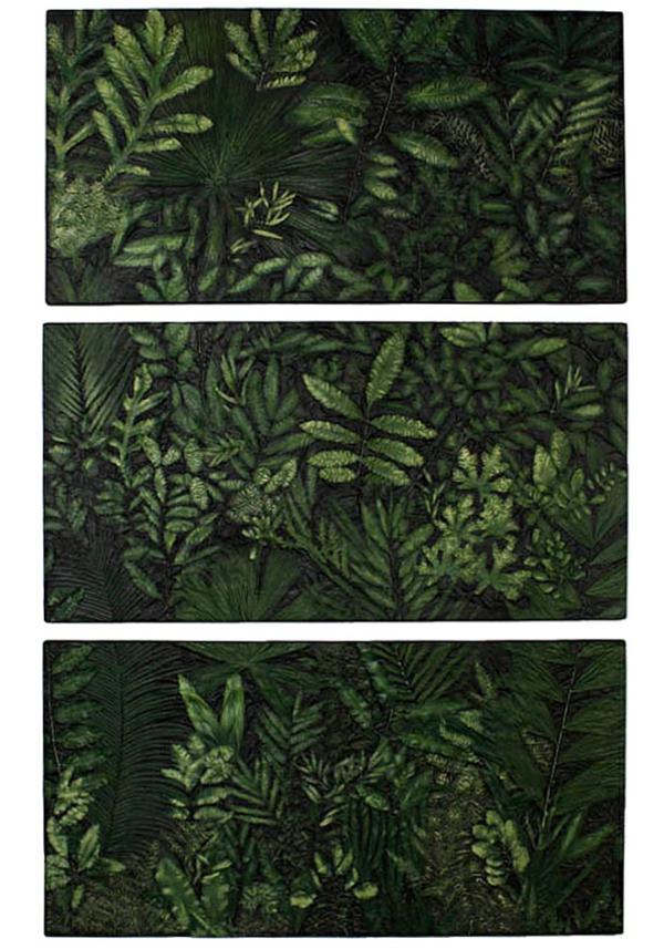 Garden Accents |  Rainforest Triptych Wall Decor Garden Garden Accents