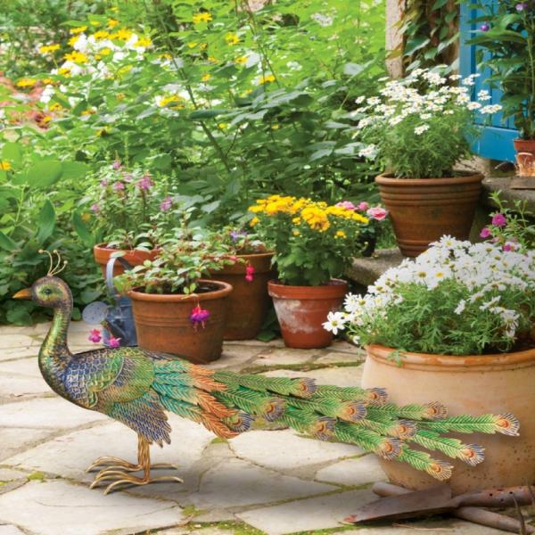 Garden Accents |  Roaming Imperial Peacock Garden Garden Accents