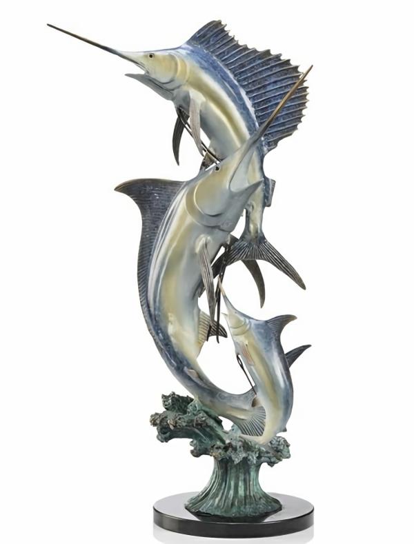 Garden Accents |  Slam (Marlin & Sailfish) Statue Garden Garden Accents