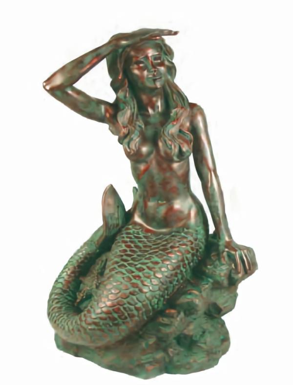 Garden Accents |  Small Classic Mermaid – Bronze Patina Garden Garden Accents