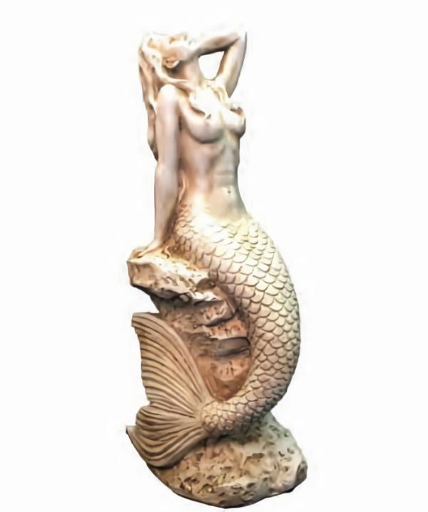 Garden Accents |  Small Sexy Mermaid – Antique White Garden Garden Accents