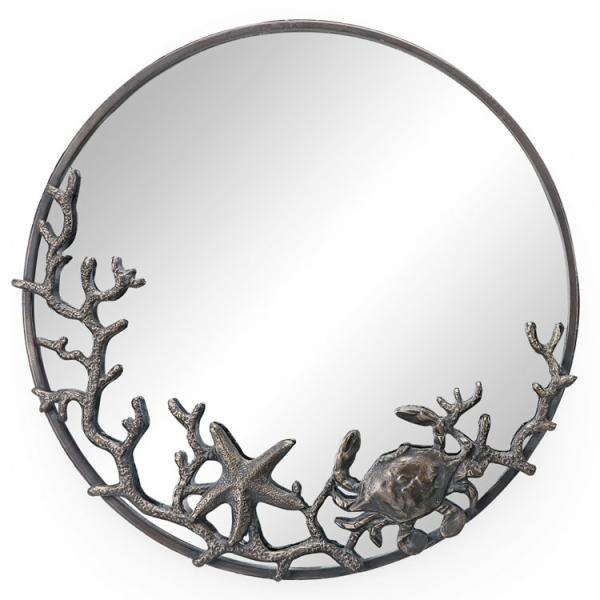 Garden Accents |  Starfish & Crab Wall Mirror Garden Garden Accents