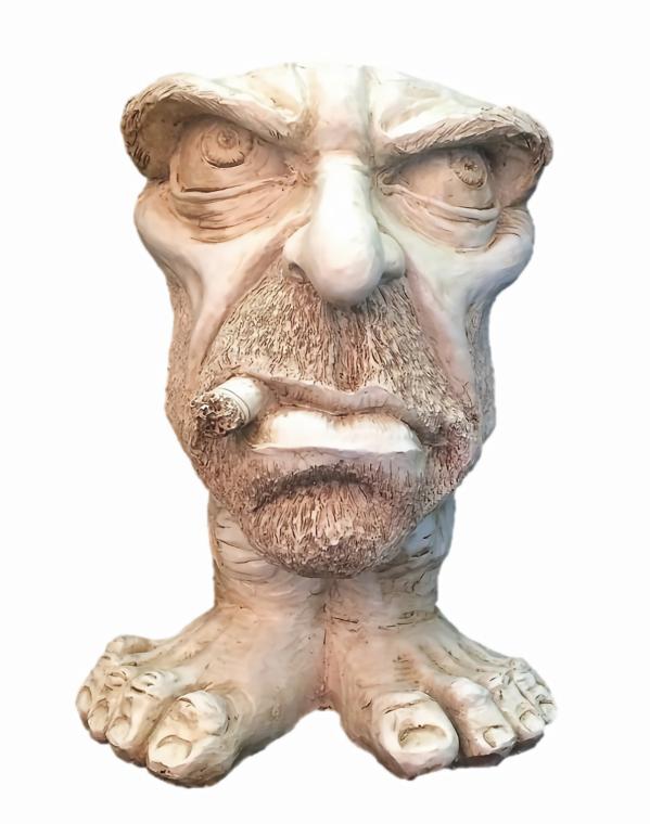 Garden Accents |  Uncle Carmine Face Planter – Antique Finish Garden Garden Accents