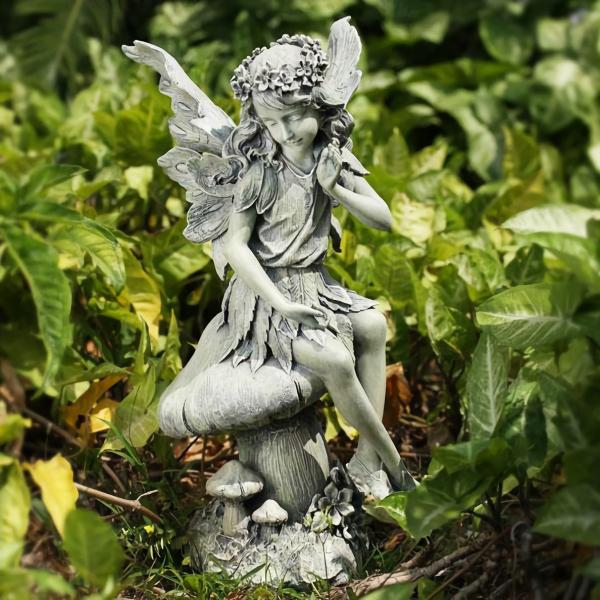 Garden Fairies |  Garden Angel On Mushroom Garden Garden Fairies