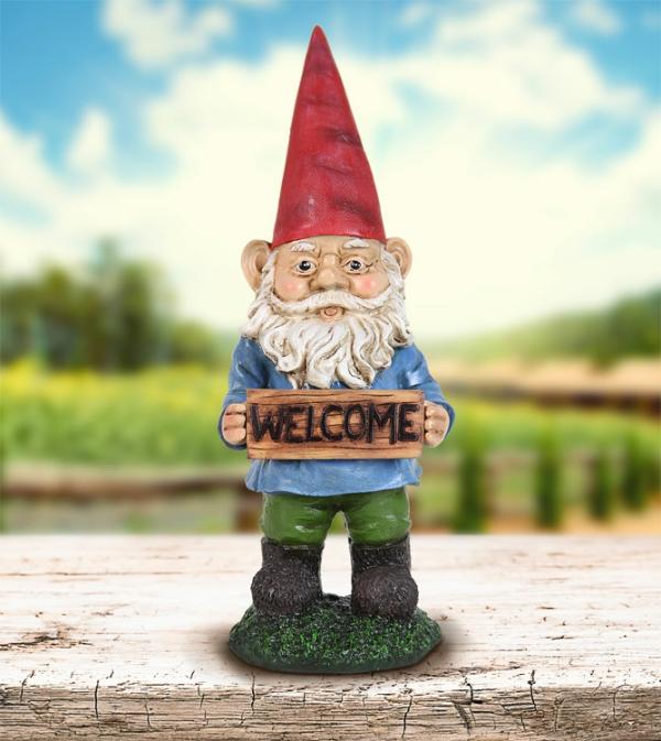 Garden Gnomes |  13" Classic Welcome Gnome Garden Garden Gnomes