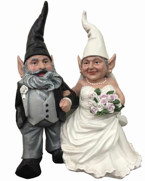 Garden Gnomes |  Bride & Groom Gnome Set Garden Garden Gnomes