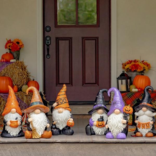 Garden Gnomes |  Halloween Garden Gnomes (Set Of 6) Garden Garden Gnomes