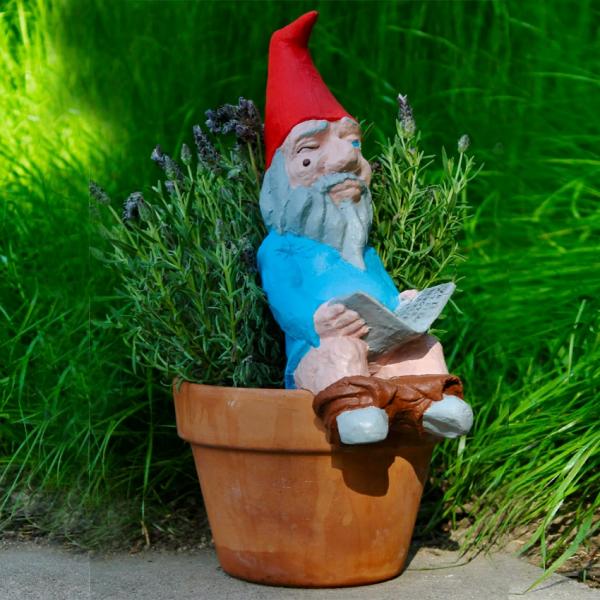 Garden Gnomes |  Large Hooligan Gnome: Fertilizer Fred Pot Sitter Garden Garden Gnomes