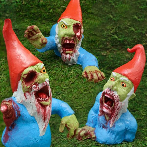 Garden Gnomes |  Large Zombie Gnomes: Apocalypse (Set Of 3) Garden Garden Gnomes